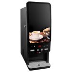 Automat pentru băuturi calde - 2 programe - Digital - 2 rezervoare pentru pulbere - Negru