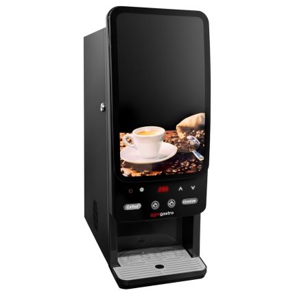 Automat pentru băuturi calde - 2 programe - Digital - 2 rezervoare pentru pulbere - Negru