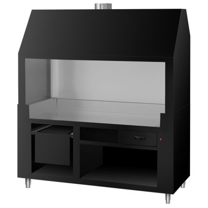 Element neutru pentru grătar cu cărbune/gaz BERLIN - 1760 mm - negru