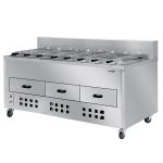Grătar cu cărbuni / rotisor pentru pui – 1800 mm – cu 8 frigărui