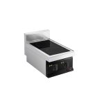 Plită profesională cu inducție - seria 700 - 400x700x(H)420 mm - 7 kW - 2 zone de inducție