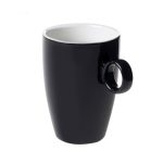 (6 buc) Bart Colour Cafe - Ceașcă pentru cafea și ceai - 230 ml - Negru - stivuibilă