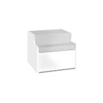 Tejghea casă de marcat - 998x985 mm - blat de lucru din oțel inoxidabil - oțel emailat, exterior vopsit