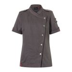 Jachetă de bucătar de damă cu mâneci scurte stil denim ROCK CHEF®-Stage2