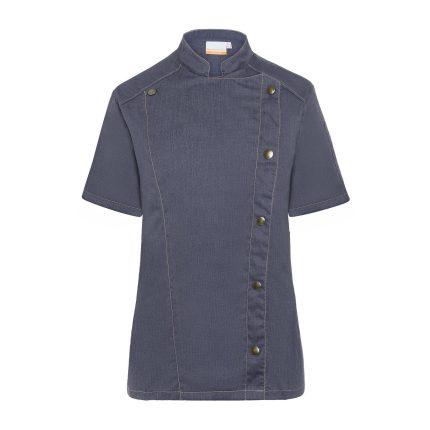 KARLOWSKY | Mânecă scurtă Doamnelor Gătit jacheta de gătit Jeans Style - Vintage negru - Dimensiune: 48