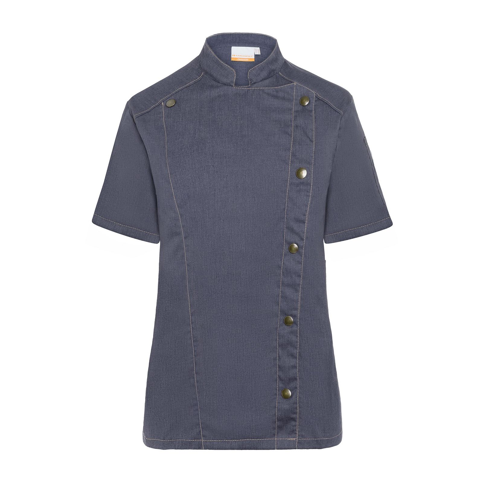 KDKJSBK34_1-jpg.jpg KARLOWSKY | Mânecă scurtă Doamnelor Gătit jacheta de gătit Jeans Style - Vintage negru - Dimensiune: 34 - imagine 1