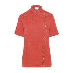 KARLOWSKY | Mânecă scurtă Doamnelor Gătit jacheta de gătit Jeans Style - Vintage Red - Mărimea: 54