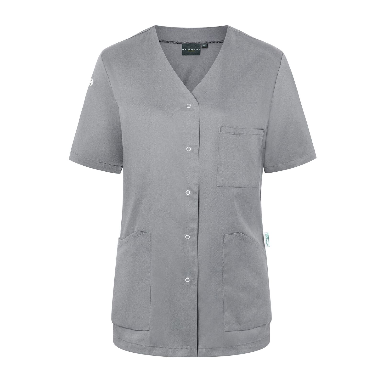 KDSEPGK34_1-jpg.jpg KARLOWSKY | Masack Essential pentru femei cu mânecă scurtă - Platinum Grey - Mărimea: 46 - imagine 1