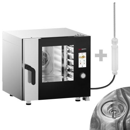 Cuptor convecție abur - Touchscreen - Ecran tactil - 5x GN 1/1 - incl. Sistem de spălare & Sondă de temperatură