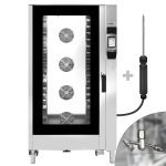 Cuptor convecție abur - Touchscreen - Ecran tactil de 7″ - 40x GN 1/1 sau 20x GN 2/1 - incl. Sistem de spălare & Sondă de temperatură - incl. Cărucior pentru tăvi