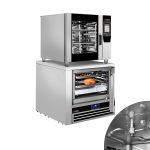 Cuptor convecție abur - Touchscreen - Ecran tactil de 7″ - 7x GN 1/1 - incl. Sondă de temperatură & Sistem de spălare - incl. Congelator șoc termic 5x GN 1/1