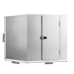 Cameră frigorifică de congelare din oțel inoxidabil - 1800x1800 mm - 4,30 m³ - cu perdea cu benzi PVC - izolație 120 mm