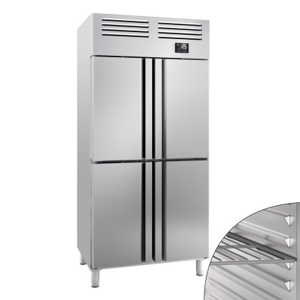 Dulap frigorific profesional din inox PREMIUM PLUS - GN 1/1 - 745 l - -2/+8 °C - cu 4 jumătăți de ușă