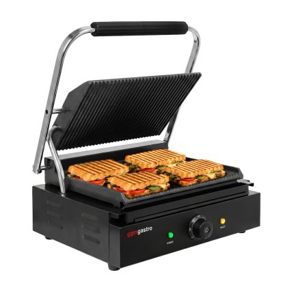 Contact grill / Grătar pentru hamburgeri - 2,2 kW - grătar sus și jos - Suprafață de grătar: 345 x 235 mm