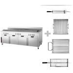 Grătar cu cărbuni – pentru Adana și Shish Kebab – pentru 30 de frigărui cu rotație automată