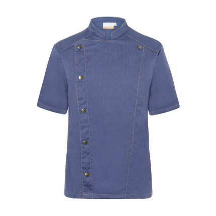 KARLOWSKY | Jachetă de bucătar cu mânecă scurtă stil blugi - Vintage Blue - Mărimea: 74