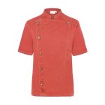 KARLOWSKY | Jachetă de bucătar cu mânecă scurtă stil blugi - Vintage Red - Mărimea: 68