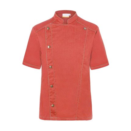 KARLOWSKY | Jachetă de bucătar cu mânecă scurtă stil blugi - Vintage Red - Mărimea: 68