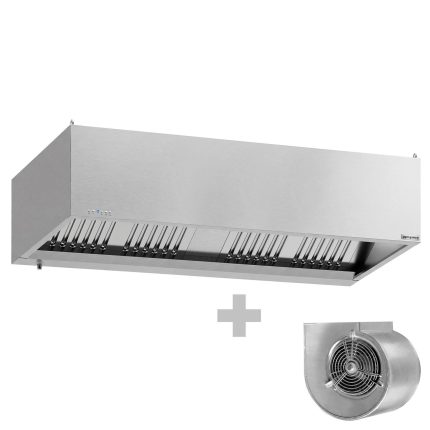 Hotă tip cutie cu motor - 2000 mm - cu regulator de turație, filtre labirint & iluminare LED