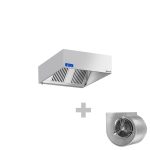 Hotă tip cutie cu motor - 1200 mm - cu regulator de turație, filtre labirint & iluminare LED