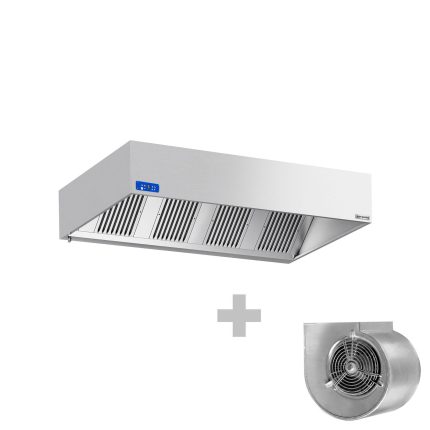 Hotă tip cutie cu motor - 2400 mm - cu regulator de turație, filtre labirint & iluminare LED