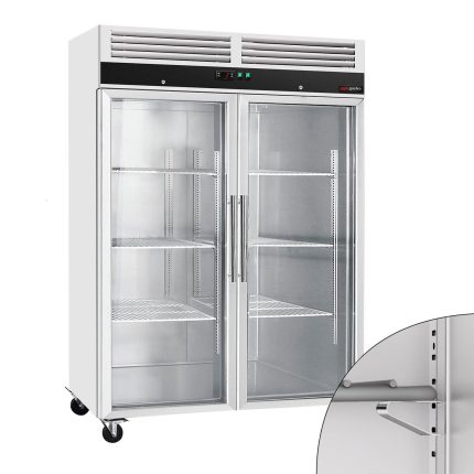 Dulap frigorific profesional din inox inoxidabil ECO - 1480 mm - 1200 l - -2/+8 °C - cu 2 uși din sticlă - din oțel inoxidabil; ECO