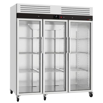 Frigider din oțel inoxidabil ECO – 1350 litri – cu 3 uși din sticlă