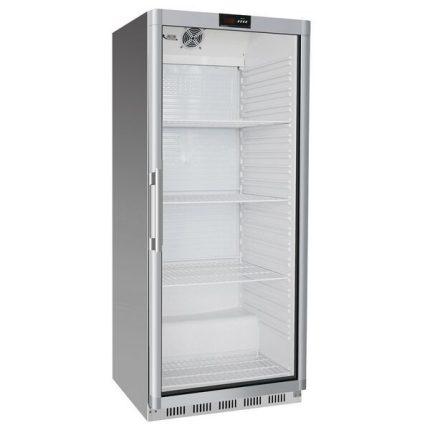 Frigider de depozitare din oțel inoxidabil PREMIUM – 600 de litri – cu 1 ușă din sticlă