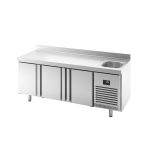 Masă frigorifică Premium PLUS – 1960 x 700 mm – cu 1 compartiment, 3 uși – cu rebord