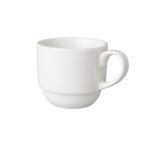 (6 buc) Budgetline Mammoet - Ceașcă pentru cafea și ceai - 200 ml - Alb