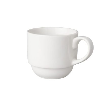 (6 buc) Budgetline Mammoet - Ceașcă pentru cafea și ceai - 200 ml - Alb
