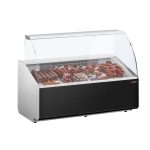Vitrină frigorifică orizontală - 1568x979 mm - 324 L - panou frontal negru - geam frontal drept - spate cu 2 uși