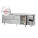 Masă frigorifică ECO - 2230 x 700 mm - cu 1 ușă - 6 sertare