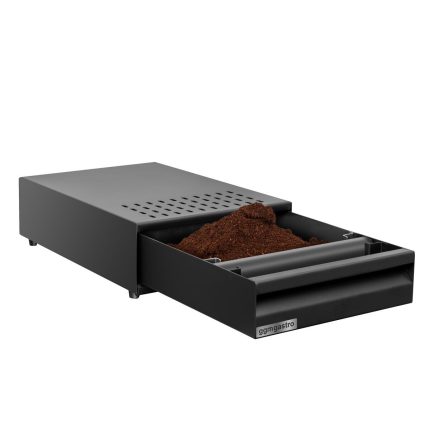 Sertar pentru zaț de cafea Knock box - Simplu - de blat - 255x380x105 mm - cu bară de batere - negru
