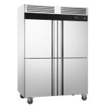 Frigider de depozitare din oțel inoxidabil ECO – GN 1/1 – 1700 litri – cu 4 uși jumătate