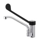 Baterie cu un singur orificiu [3000] - pentru apă rece și caldă - cu mixer monocomandă, pipă pivotantă & montaj pe blat
