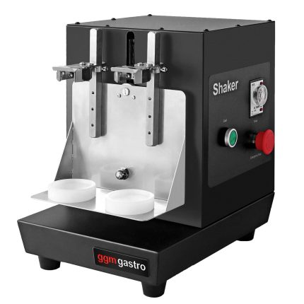 Shaker electric pentru lapte, cocktailuri și ceai cu bule – dublu – 40 W – 240 rpm – negru