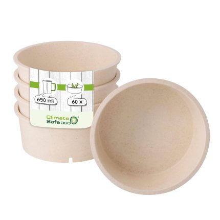 (60 buc) Bol - Bio-Compound - 650 ml - rotund - Ø 150 mm -  FSC certificat - Crem