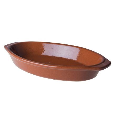 (10 buc) CLASSICO - Vas tapas oval - 240x140x40 mm - maro