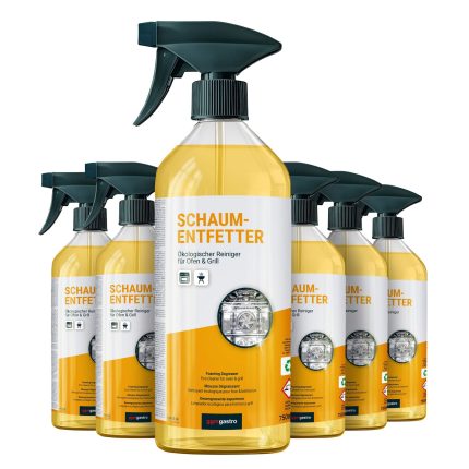 (6 bucăți) Detergent spumant - Produs de curățat pentru cuptor și grătar, 750 ml fiecare - Ecologic