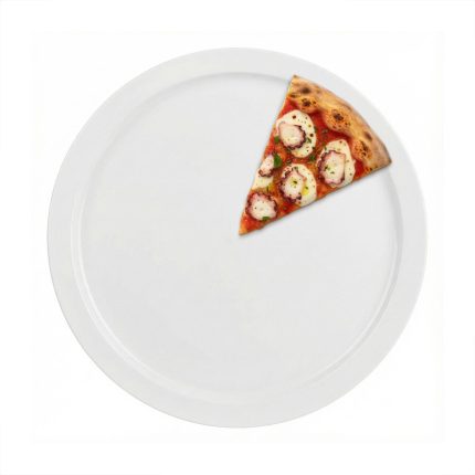 (24 buc.) Farfurii pentru pizza – policarbonat – Ø 320 mm – alb
