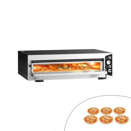 Cuptor electric pentru pizza – 6 x 35 cm (lat) – cu acționare manuală