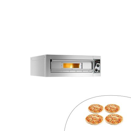 Cuptor electric pentru pizza – 4 x 33 cm – cu acționare manuală