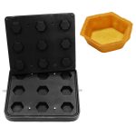 Plăci pentru mașina de tartelete TMPIC - Formă: 9 hexagoane - 70x70 mm