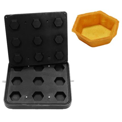 Plăci pentru mașina de tartelete TMPIC - Formă: 9 hexagoane - 70x70 mm