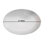 (6 bucăți) CLASSICO – farfurie – ovală – 230 x 152 mm – alb