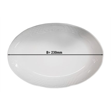 (6 bucăți) CLASSICO – farfurie – ovală – 230 x 152 mm – alb