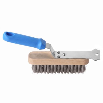 Perie pentru grătar cu peri din oțel inoxidabil și racletă