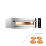 Cuptor pizza electric (vatră din șamotă) - 1010x850x385 mm - 4 x Ø 30 cm - până la 450 °C - Control manual (analogic)