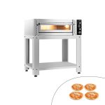 Cuptor pizza electric (vatră din șamotă) - 1110x940x1255 mm - 4 x Ø 34 cm - până la 450 °C - Control manual (analogic) - incl. Cadru inferior